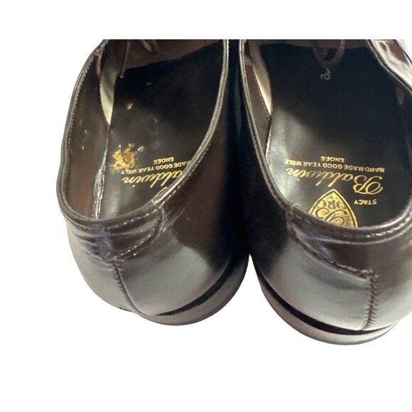 Stacy Baldwin Leather Dark Brown Men's Cap Toe Dress Shoes Size 12 sku 2625 - Picture 13 of 14